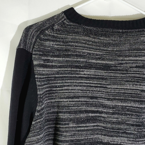 Unlisted by Kenneth Cole Grey/Black 100% Cotton Long Sleeve Knit Sweater - Large - Picture 9 of 12